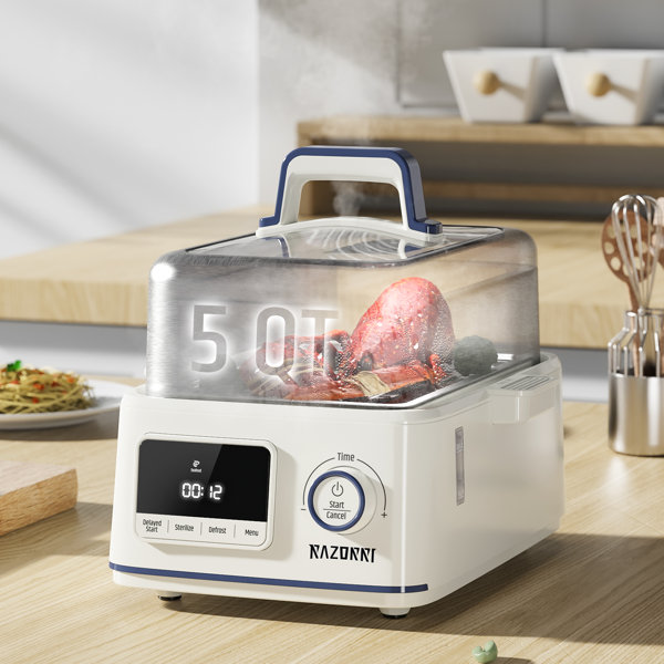 Razorri 5Quart Stainless Steel Electric Food Steamer with 24H Delayed